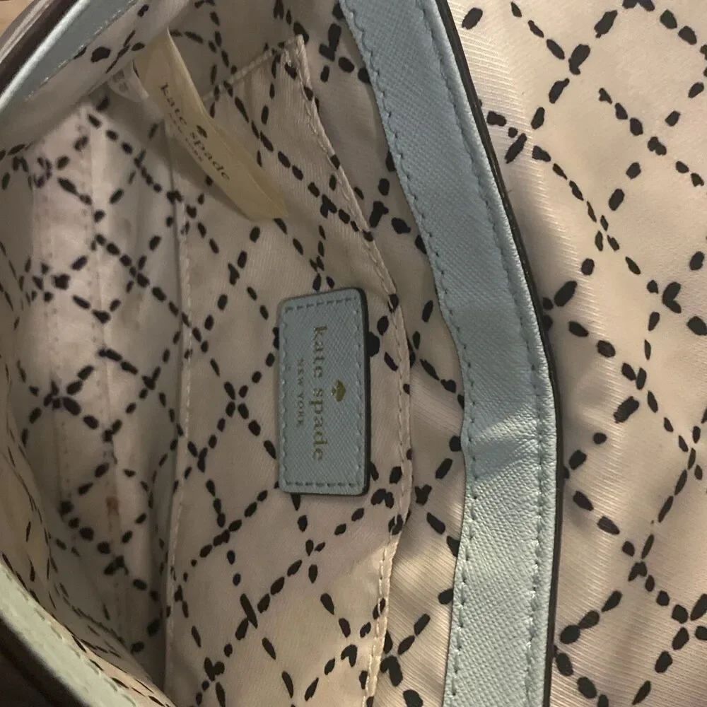 Kate Spade Newbury Lane Sally Small Crossbody Bag Light Gray Turnlock Purse - Picture 16 of 16